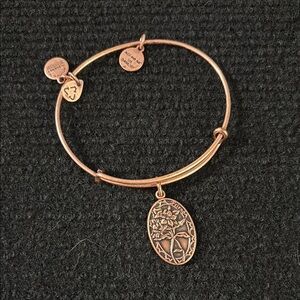 Alex and Ani Gold-Tone “Friend” Charm Bangle Bracelet